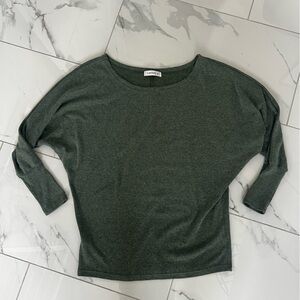 Lacozy Dark Green Long Sleeve pullover sweater Top